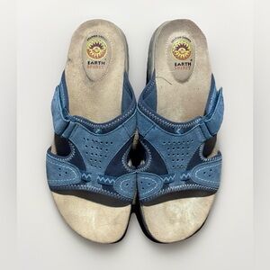 Earth Spirit Navy Slide suede leather slip on Sandals hiking sandals women’s 9.5